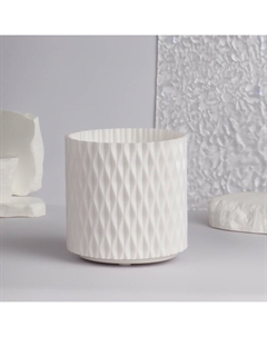 Органайзер - подставка для хранения косметики, вращающийся, 5 секций, d=11.5 см, белый Qf