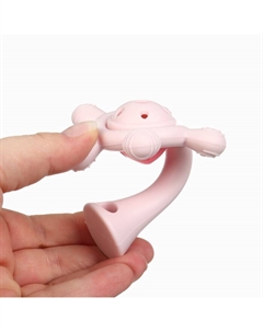 Прорезыватель силиконовый с погремушкой «Малыш», розовый Крошка я