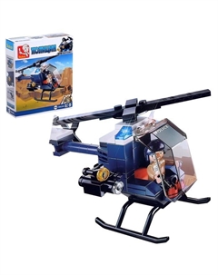 Конструктор блочный для мальчиков Полиция «Полицейский вертолёт», 87 деталей Sluban