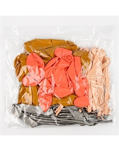 Воздушные шары латексные для оформления фотозоны «Персиковый и золотой», набор 60 шт. Neotex co