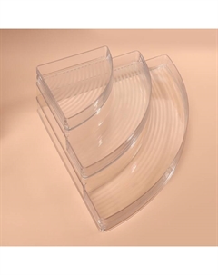 Органайзер для хранения, 3 секции, 26×26×10 см, прозрачный Qf