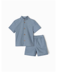 Комплект для мальчика (Рубашка и шорты), синий, рост 98 см Minaku