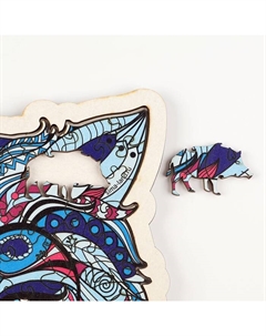 Пазл деревянный фигурный «Волк», 83 элементов Puzzle