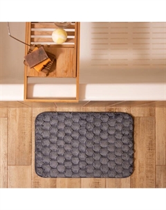 Коврик для ванной «. Ромбы», 40×60 см, серый Этель