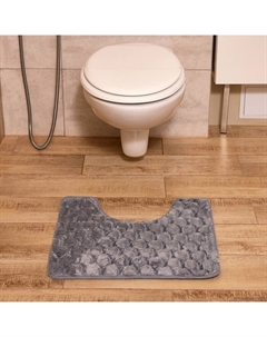 Коврик для ванной «Ромбы», цв. светло-серый, 40х50 см Этель