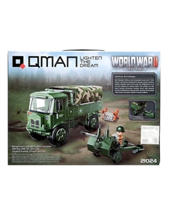 Конструктор Вторая мировая война «Артиллерийская батарея», 442 детали Qman