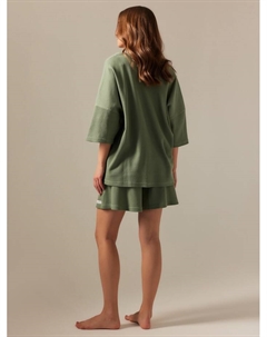 Костюм домашний женский (рубашка и шорты) SL HOME р. XL, оливковый Sima-land home