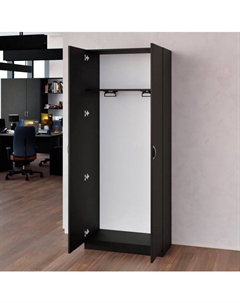 Шкаф прямой для одежды «Джамп ДШП8», 800×400×1980 мм, цвет чёрный Клик мебель