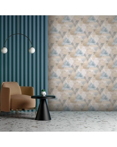 Обои виниловые горячего тиснения . Light4 «60244-06», 10.05×1.06 м, цвет бежевый/голубой Erismann