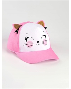 Кепка детская для девочки «Кошечка-красотка», с заколочками, р-р. 52-54, 5-7 лет Overhat kids