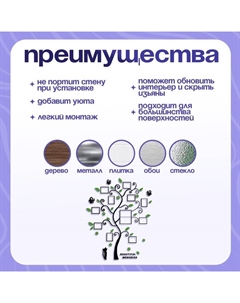 Наклейка интерьерная с фоторамками «Воспоминания», декор на стену, панно 130×106 см Take it easy