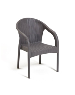 Кресло садовое «Ротанг», пластик, 64×58.5×84 см, серое Шафран