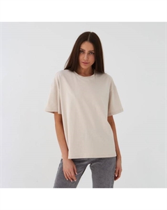 Футболка женская basic, L-XL, бежевый Mist