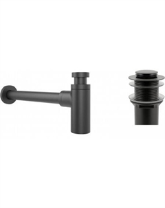 Сифон Drainage System 182105002 (сифон, донный клапан, матовый черный) Wellsee