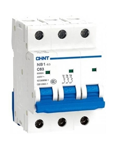 Выключатель автоматический NB1-63 3P 6A 6кА C 179709 Chint