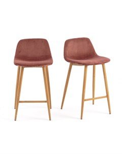 Комплект барных стульев iena розовый 51x88x46 см Laredoute