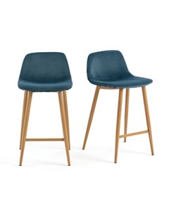 Комплект барных стульев iena синий 51x88x46 см Laredoute