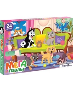 Развивающая игра Puzzle Time Мега-пазл Милые питомцы / 9319945 Puzzle time
