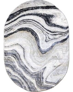 Коврик Liparis LP370-Grey-Black-Oval Safyun