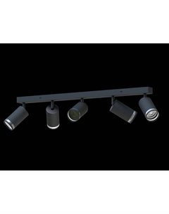 Светильник наст.-пот. (спот) Modern 5х12Вт GU10 чёрный 21378 Truenergy