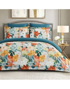 Постельное Белье из Сатина Exclusive 1,5 Сп. 160x220 Sunset Синий Arya home collection