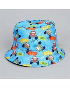 Панама детская для мальчика «Машинки», голубая, р-р 52-54 Overhat kids