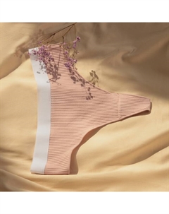 Набор трусов бразилиана рубчик размер 44-46 (белый, бежевый, чёрный) 3 шт. Minaku