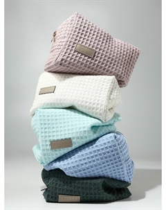 Косметичка женская на молнии, объёмная, средний размер, мягкая, белая Textura