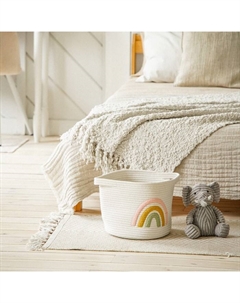 Корзина для хранения SL Home «Радуга», плетёная, ручной работы, 30×40×25 см, белая Sima-land home