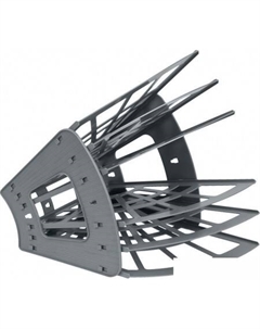 Лоток для бумаг Эконом ЛТ417 (серый) Стамм