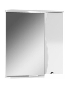 Шкаф с зеркалом Волна 55 (правый) Айсберг