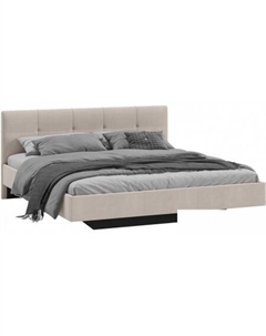 Кровать Элис тип 1 с мягкой обивкой 180x200 (велюр бежевый) Трия