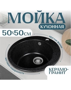 Кухонная мойка Linea (черный) Saniteco