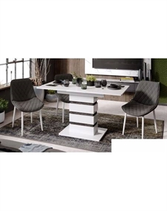 Кухонный стол Мадейра тип 1 (белый глянец/ателье темный) Трия