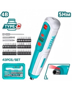 Электроотвертка TSDLI04062 (с АКБ, кейс) Total