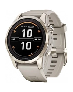 Умные часы Fenix 7S Pro Sapphire Solar (мягкое золото/песок) Garmin