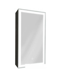 Шкаф с зеркалом Mirror Box Black Led 35x65 L Континент