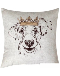 Декоративная подушка Bibop Line Король собака 32-236 (серый/золото) Matex