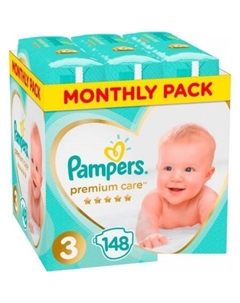 Подгузники Premium Care 3 (148 шт) Pampers