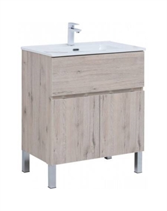 Тумба с умывальником Алвита New 70 306147 (дуб веллингтон белый) Aquanet