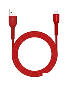 Кабель Flexstick Robust 30.322 USB Type-A - Lightning (1.5 м, красный) Atomic