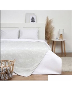 Плед Сердечки 10359405 (180x200, серый/белый) Этель