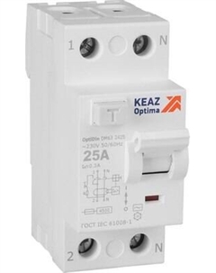 Устройство защитного отключения КЭАЗ 2п 25А 300мА AC 4.5кА OptiDin DM63-2425 УХЛ4 / 343900 Кэаз