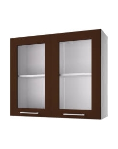 Шкаф навесной для кухни Горизонт Мебель Люкс 80 с витриной Горизонт мебель