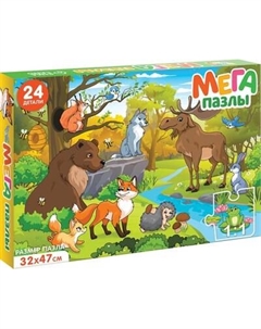 Развивающая игра Puzzle Time Мега-пазл Лесные жители / 9319943 Puzzle time