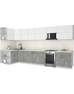 Кухонный гарнитур Интерлиния Мила Матте 1.5x3.9 Б