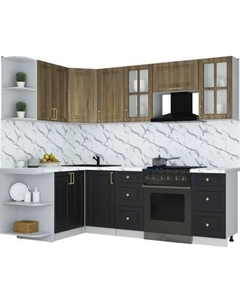 Кухонный гарнитур Интерлиния Мила Шато 1.5x2.4 LV