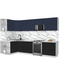 Кухонный гарнитур Интерлиния Мила Матте 1.5x3.2 Б