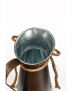 Фигурное кашпо для цветов «Кувшин Ноель», 8×20 см, металл, серое Take it easy