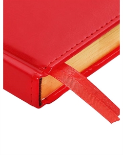 Ежедневник НЕдатированный А5, 136 листов в линейку, кожзам «Небраска», золотой срез, красный Calligrata